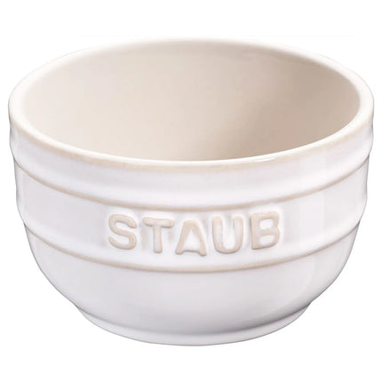 (2) STAUB| Ceramic Mould Set – Ivory White - Antique Glaze - Stackable