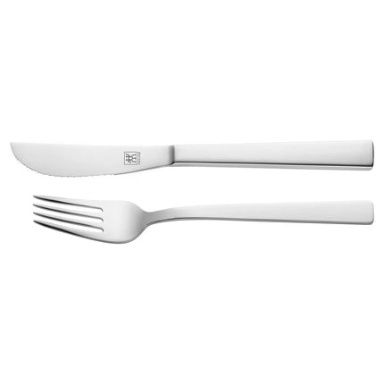 (2) ZWILLING | Dinner Pizza Cutlery Set – Pizza Knife + Dining Fork - Polished 18/10 Steel