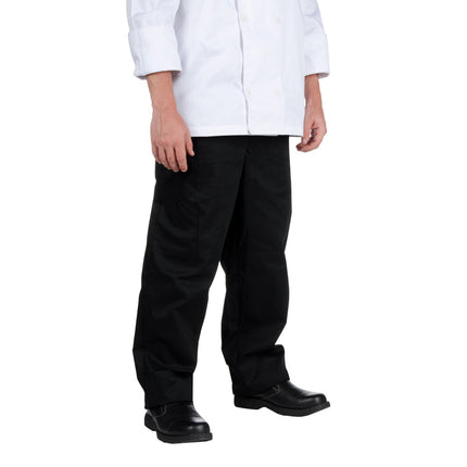 Quần bếp Chef Revival unisex Solid đen Baggy quần bếp - L