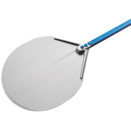 Xẻng pizza GI kim loại Azzurra 30,5 cm xẻng pizza tròn nhôm dương cực 119,4 cm tay cầm A-30/120