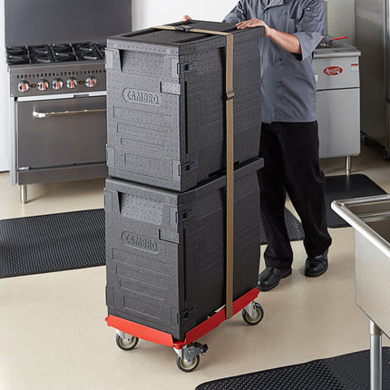 Bộ thùng giữ nhiệt vận chuyển khay thực phẩm nhựa EPP Cambro Cam GoBox gồm 2 thùng nạp cửa trước chứa 6 khay full size v