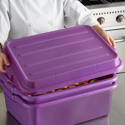 Nắp hộp đựng thực phẩm chống dị ứng màu tím Vollrath Traex® Color-Mate™ 1500-C80 50,8 x 38,1 x 5,1 cm