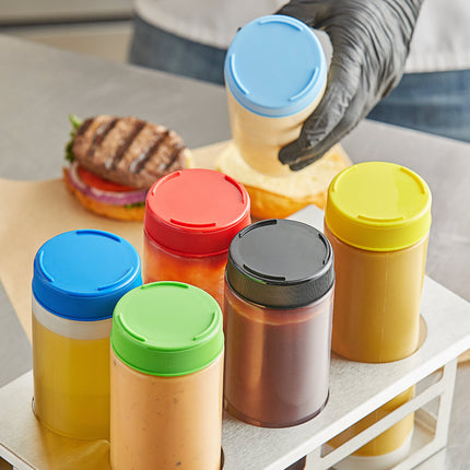 Nắp bịt đầu nhiều màu TableCraft cho bình bóp hoặc bình lật ngược miệng 63 mm - Gói 12 cái - 63FCAPA