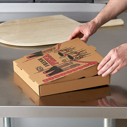 Hộp pizza sóng giấy kraft Choice 30 x 30 x 5 cm gói số lượng lớn - Bó 50 cái