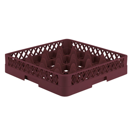 Giá đựng ly 16 ngăn màu đỏ booc-đô Vollrath Traex® TR8 cỡ đầy đủ cao 8,3 cm