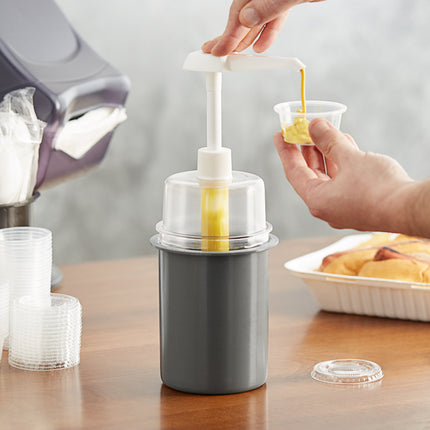 Bộ bình phân phối gia vị Steril-Sil màu xám 890 ml kèm vòi bơm 30 ml và nắp vòm