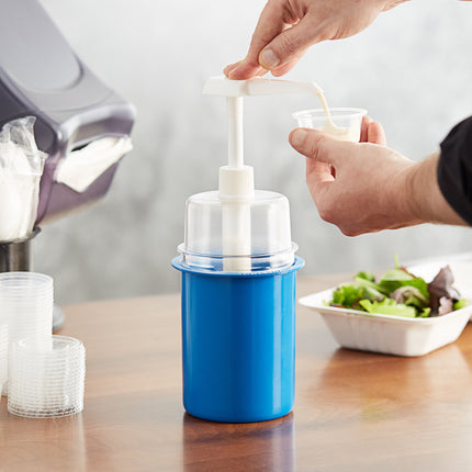 Bộ bình phân phối gia vị Steril-Sil màu xanh dương 890 ml kèm vòi bơm 30 ml và nắp vòm