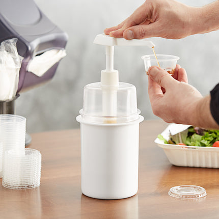 Bộ bình phân phối gia vị Steril-Sil màu trắng 890 ml kèm vòi bơm 30 ml và nắp vòm