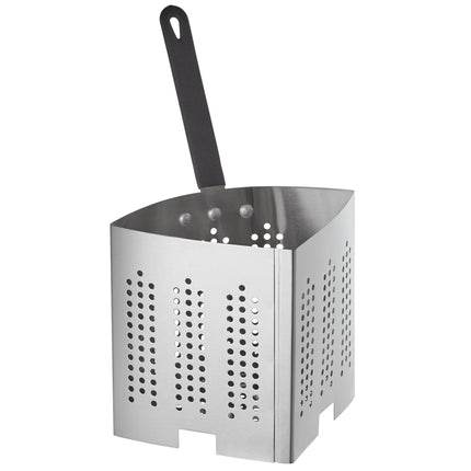 Rổ lọc inox đục lỗ hình nêm Choice 4,7 lít cán bọc nhựa PVC đen