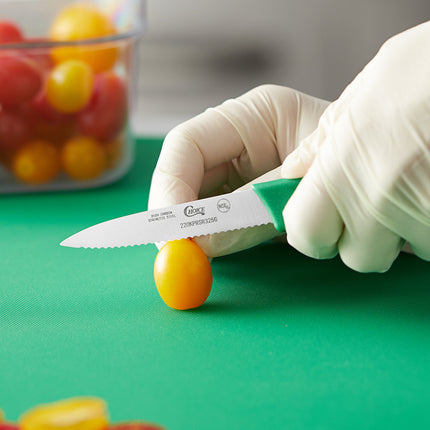 Dao gọt lưỡi răng cưa Choice 8,3 cm cán xanh lá