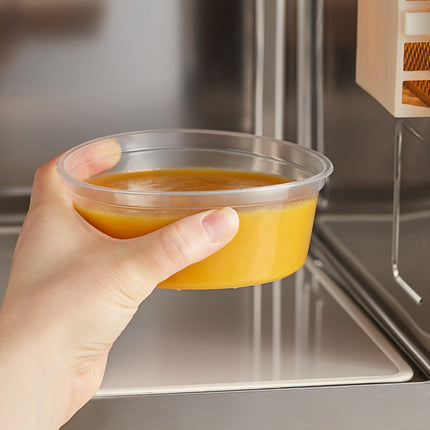 Choice Hộp Đựng Đồ Ăn Deli Tròn Trong Mờ Dùng Được Lò Vi Sóng In Tùy Chỉnh 8 oz - 500/Thùng