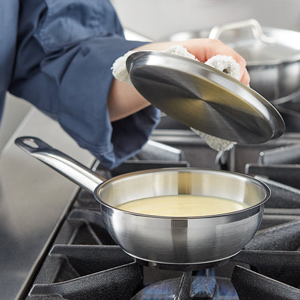 Chảo nấu sốt saucier / nồi đun bơ thép không gỉ Vigor SS1 Series 0,95 lít