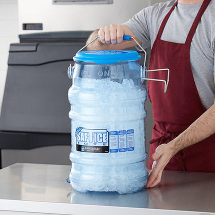 Xô đá polycarbonate San Jamar Saf-T-Ice 23 lít có nắp và giá treo
