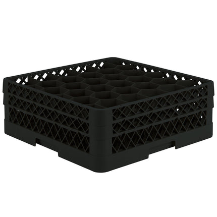Giá đựng ly 30 ngăn màu đen Vollrath Traex® Rack Max TR12HH cỡ đầy đủ cao 16,2 cm