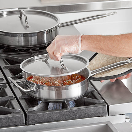 Chảo sauté thép không gỉ đáy nhôm Vigor SS1 Series 2,8 lít có nắp và tay cầm phụ