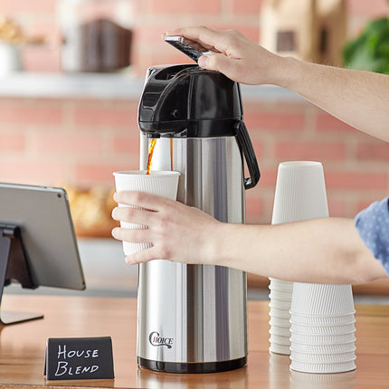 Bình ủ cà phê inox lót thủy tinh Choice 2,5 lít cần gạt