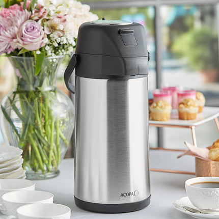Bình ủ cà phê inox lót inox Acopa 2,5 lít nút bấm