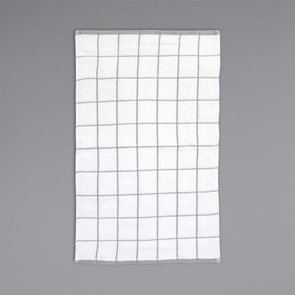 Khăn bếp cotton ô vuông màu xám trắng Cooks Linen 907 g 63,5 x 38,1 cm - Gói 12 cái