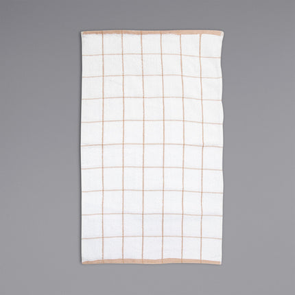 Khăn bếp cotton ô vuông màu be trắng Cooks Linen 907 g 63,5 x 38,1 cm - Gói 12 cái