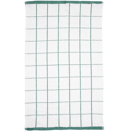 Khăn bếp cotton ô vuông màu xanh lá trắng Cooks Linen 907 g 63,5 x 38,1 cm - Gói 12 cái