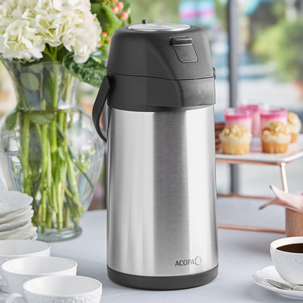 Bình ủ cà phê inox lót inox Acopa 2,2 lít nút bấm