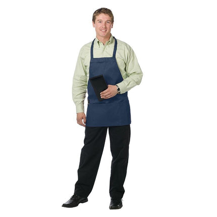Tạp dề yếm ngắn vải poly-cotton có thể tùy chỉnh Chef Revival xanh navy, 3 túi