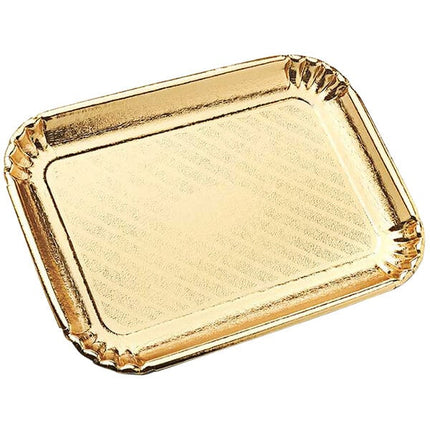 Khay đựng bánh ngọt hình chữ nhật Novacart Gold 24 x 34 cm màu vàng gold - Thùng 200 cái