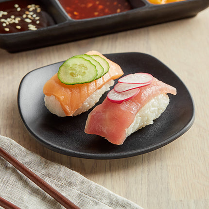 Đĩa melamine vuông Nara GET P-500-BK 13 cm đen mờ - Thùng 48 cái