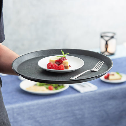 Khay phục vụ chống trượt Choice đen hình tròn Ø 36 cm - Thùng 12 cái