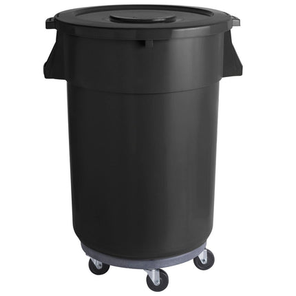 Thùng đựng nguyên liệu di động 167 lít / 700 cup màu đen kèm nắp