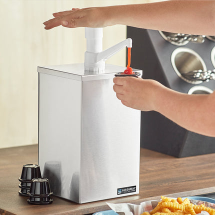 Hộp vòi bơm gia vị San Jamar P9800 hũ 3,8 lít