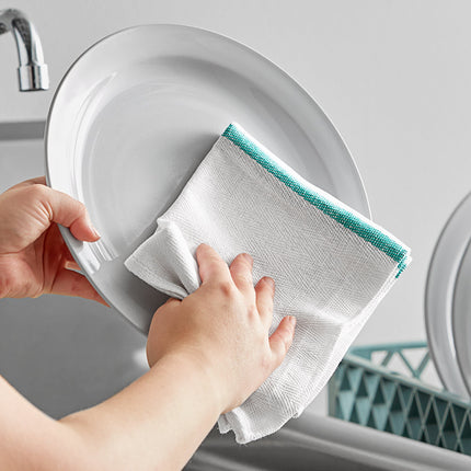 Khăn bếp cotton sọc màu xanh lá trắng Choice 680 g 66 x 38,1 cm - Gói 12 cái