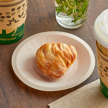 Đồ đựng thực phẩm thân thiện môi trường EcoChoice 12,7 cm Compostable gỗ tròn đĩa - Gói 100 cái