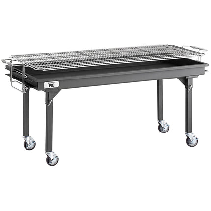Bếp nướng than thép loại nặng Backyard Pro CHAR-60 152 cm với vỉ điều chỉnh, chân tháo rời và nắp che