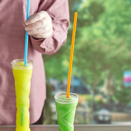 Ống hút nhựa neon siêu dài nhiều màu Choice 49,5 cm (không bọc) - Gói 500 cái