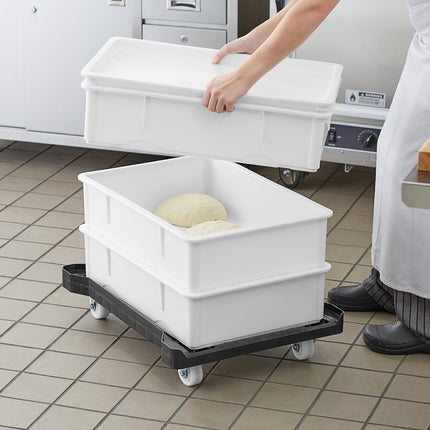 Bộ ủ bột bánh Baker's Lane 46 x 66 x 15 cm màu trắng kèm xe đẩy nhựa - Gói 3 cái