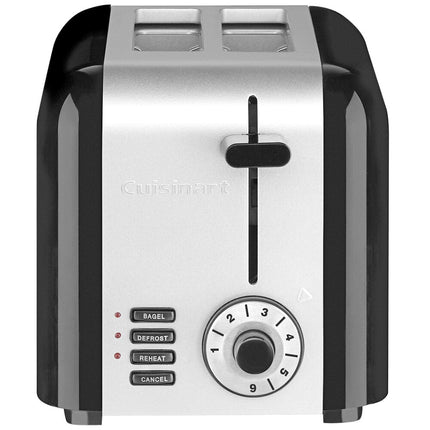 Máy nướng bánh mì Conair Cuisinart CPT-320WH 2 lát thép không gỉ đen gọn - 120V, 900W