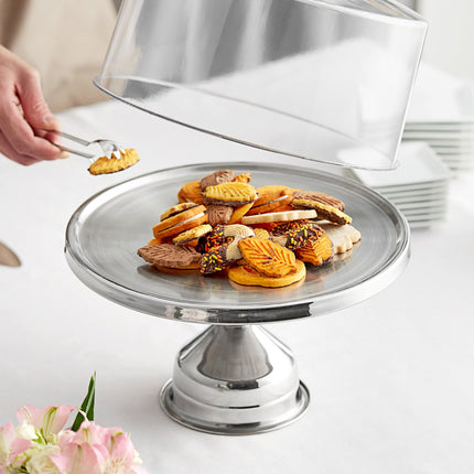 Đế trưng bày bánh / pizza inox Choice 33 cm bề mặt gương