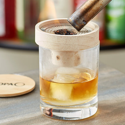 Bộ tạo khói cocktail / whisky Acopa kèm dăm gỗ sồi và bàn chải vệ sinh