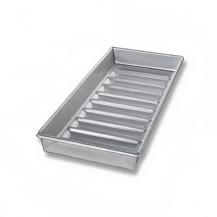 Khuôn Bánh Mì Hot Dog USA Pan Làm 10 Bánh 3.3 cm x 12.2 cm Thép Tráng Men AMERICOAT 26 ga (22100)