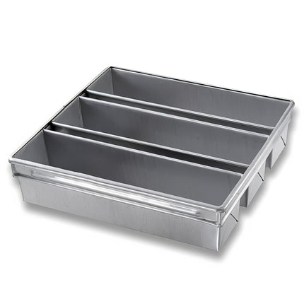 Bộ Khuôn Bánh Mì Pullman Chicago Metallic Chứa 3 Khuôn 40.6 cm x 10.2 cm Thép Tráng Men AMERICOAT 26 ga (44365)