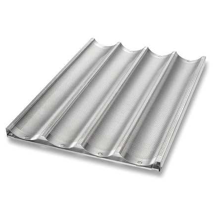 Khay Nướng Bánh Mì Baguette Chicago Metallic 49034 4 Rãnh 9.8 x 65.4 cm Nhôm 16 Gauge