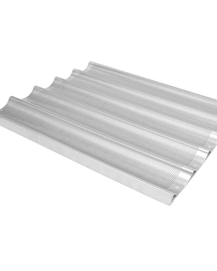 Khay Nướng Bánh Mì Baguette Chicago Metallic 49035 5 Rãnh 7.6 x 65.4 cm Nhôm 16 Gauge