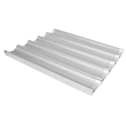 Khay Nướng Bánh Mì Baguette Chicago Metallic 49035 5 Rãnh 7.6 x 65.4 cm Nhôm 16 Gauge