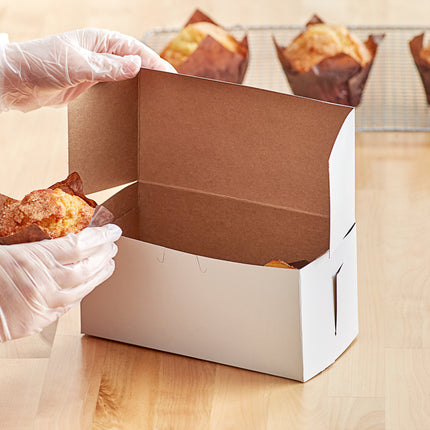Hộp bánh cupcake màu trắng tùy chỉnh 20 x 10 x 10 cm - Gói 10 cái