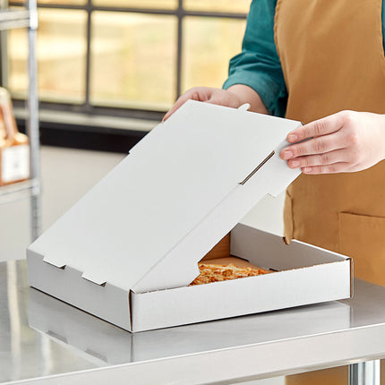 Hộp đựng pizza giấy carton sóng trơn màu trắng Choice 30 x 30 x 5 cm - Bó 50 cái