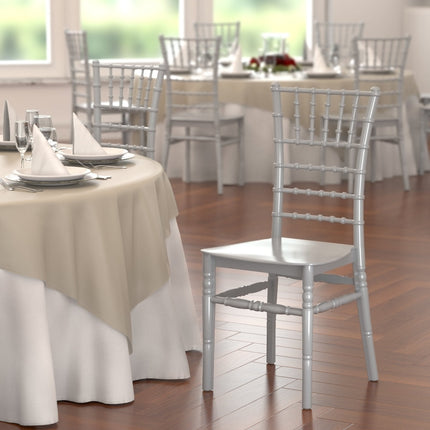 Ghế Chiavari nhựa resin Lancaster Table & Seating bạc