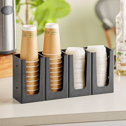 Trụ đựng ly hoặc nắp ly để bàn Choice màu đen - Bộ 4 cái