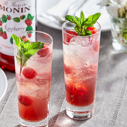 Siro hương mâm xôi Monin Premium 1 lít - Thùng 4 chai