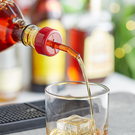 Vòi rót whisky Choice màu đỏ có vòng cổ - Gói 12 cái